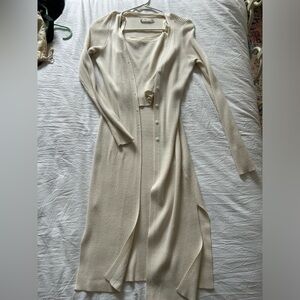 Abercrombie and fitch Long cardigan with matching tank